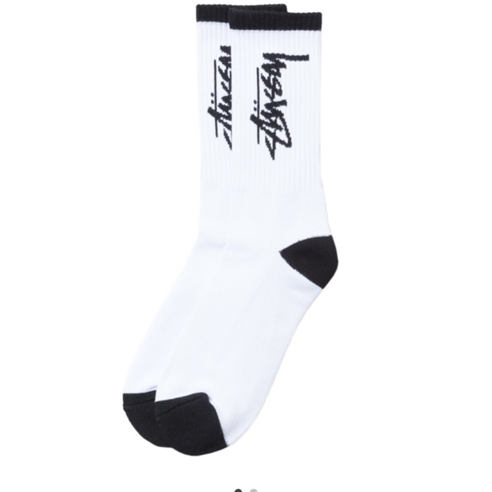 STUSSY Slanted Socks Brand new in white